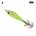 thumbnail image 1 of 2pcs 68mm 4g Luminous Jigs Lead Sinker Octopus Bait weave Squid Hook Fishing Tackle Wood Shrimp Lures A, 1 of 8