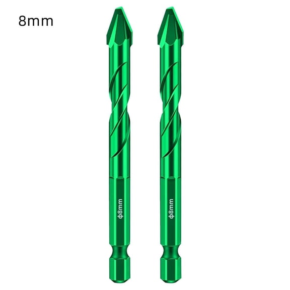 2pcs 6mm/8mm Eccentric Drill Bit Precision Drilling For Glass Tile Ceramic Punching Rock Slab Triangle Drill Bit
