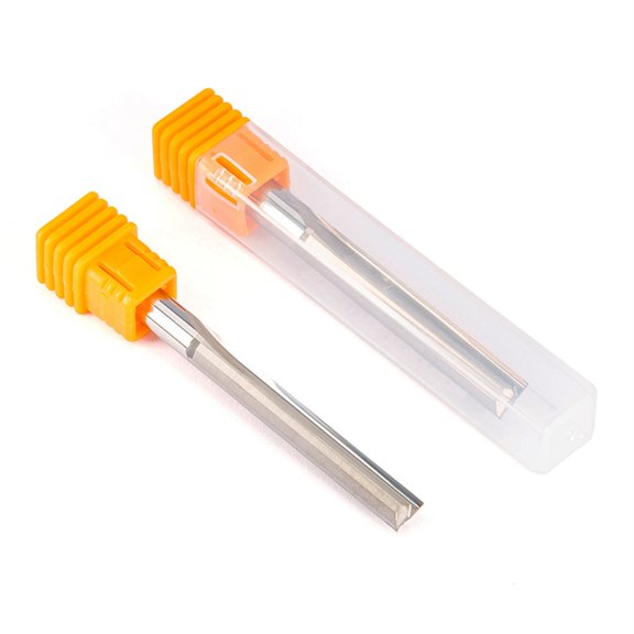 2pcs 6mm SHK 42mm CEL Two Flutes Straight Carving Tools Double Flutes CNC Router Bits Straight Engraving Cutters
