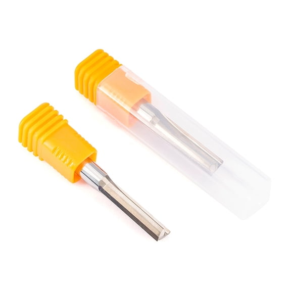 2pcs 6x25mm 2 Straight Flute Tools Solid Carbide Milling Cutters CNC Cutting Carving Bits on MDF Wood Foam Woodworking