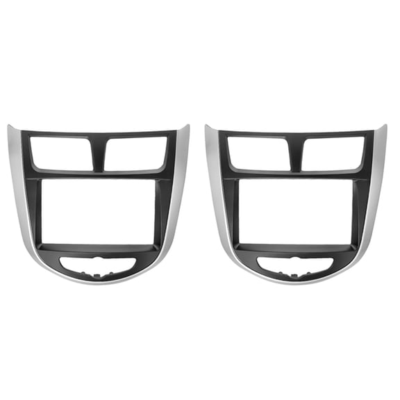2pcs 7 / 6.5 Inch 2 Din Car Dashboard Frame Radio Fascia MP5 Adapter Panel for I-25/Accent/ / 2010+