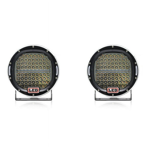 2pcs 7 Inch 300W Offroad LED Work Light Bar White+Amber, Round Spotlight Car Work Lamp for Truck 4WD ATV UTV SUV,2 x Car LED Work Light,Black