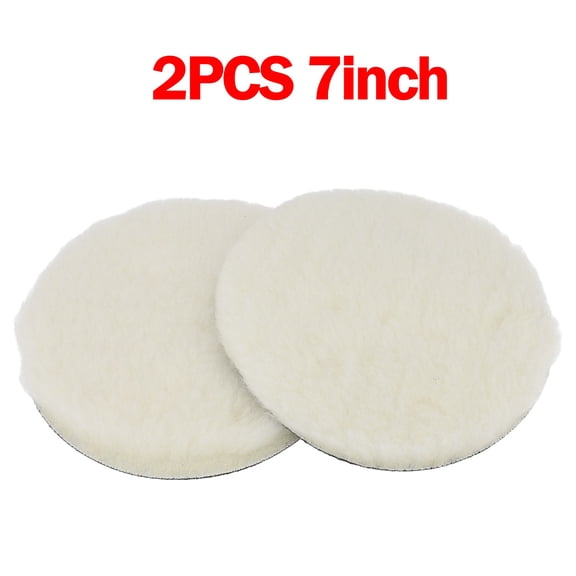 2pcs 7 inch Wool Buffing Polishing Pads Bonnets Sanding On Car Buffer