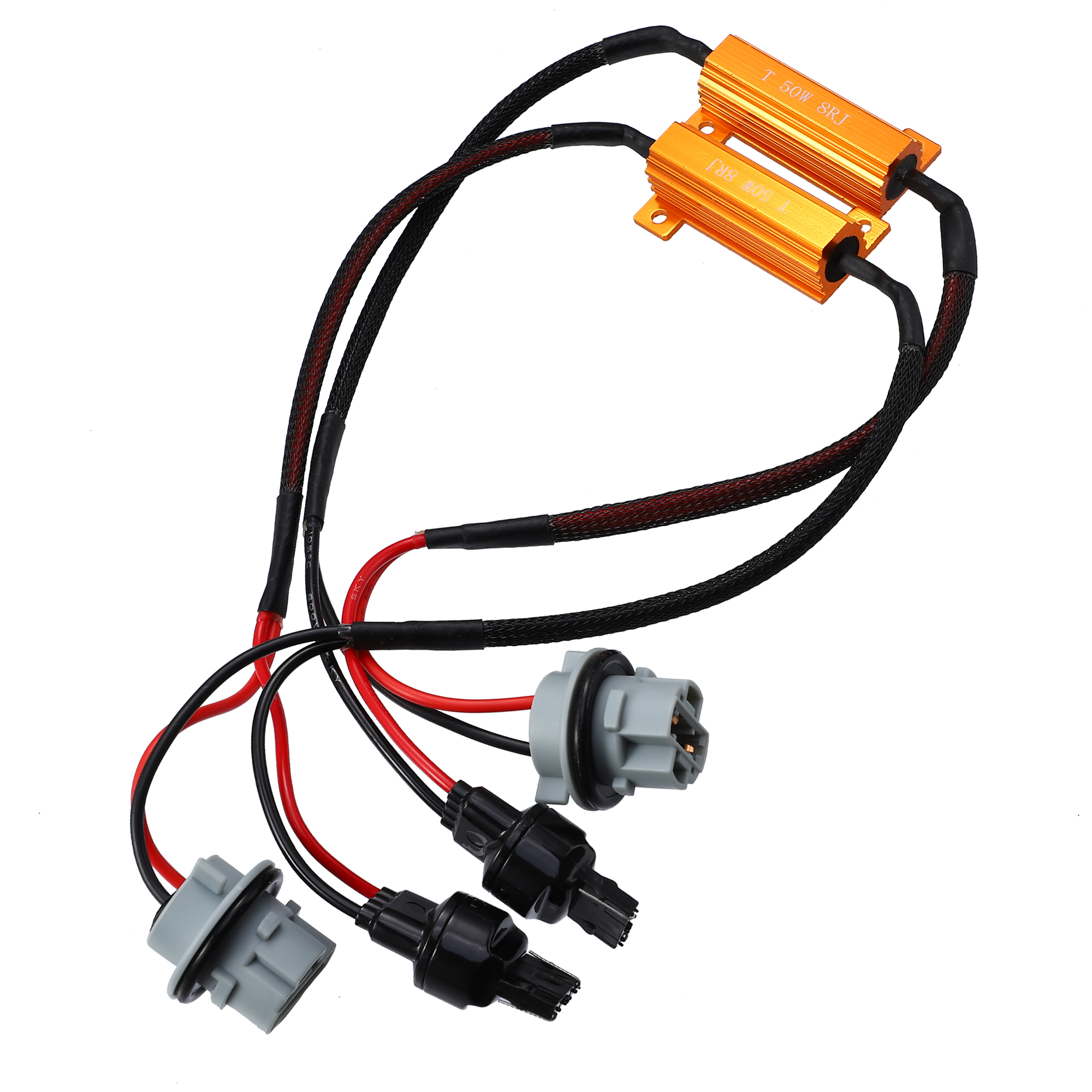 2pcs 7440 992A T20 DC 12V Error Free Load Resistor Wiring Harness