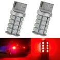 thumbnail image 1 of 2pcs 7443 Super Bright Red DC 12V 30-SMD LED Bulbs For Front Rear Turn Signal/Parking/Driving/Side Marker/Stop/Brake Tail Light Lamp Double Filament, 1 of 6