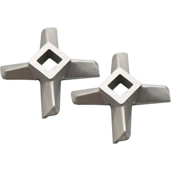 2pcs #8 Meat Grinder Blades, Stainless Steel Mincer Cutting Knives Replacement for 1224 1182 1113 822 Cabela's 33- -C 54-0708 54-1091
