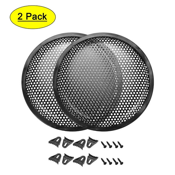 2pcs 8" Speaker Grill Metal Mesh Audio Subwoofer Guard Protector Cover with Clips, Screws