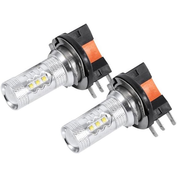 2pcs 80W H15 LED Car Headlight Bulbs - White Daytime Running Lights Replacement Lamp