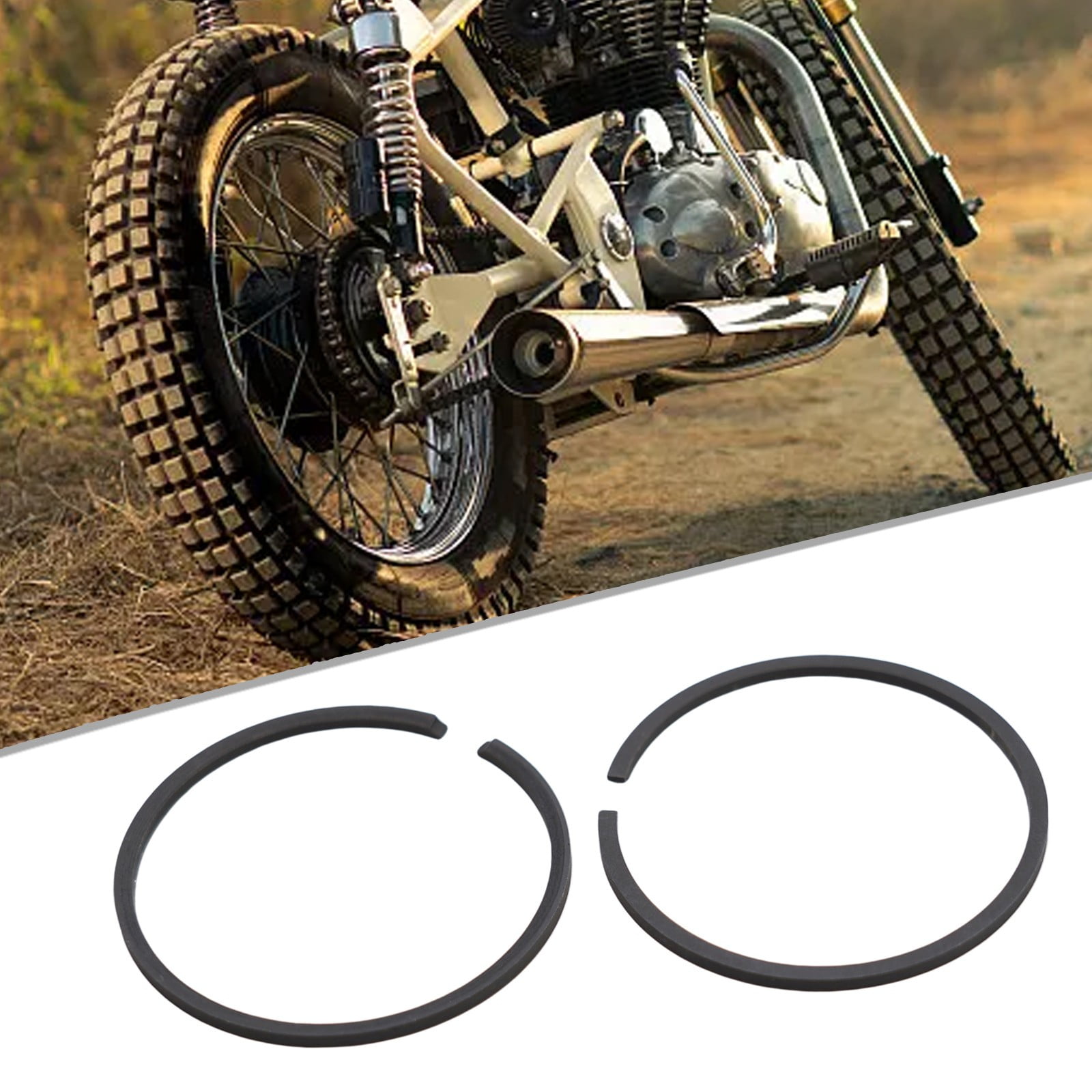 2pcs 80cc 47mm Piston Rings 2 Stroke Motorised Bicycle Motorized Bike Parts Motorcycle Pistons Rings & Pistons Kits Engine Parts