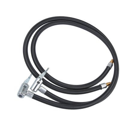 2pcs 80cm 31" Air Chuck Inflator Compressor Pump Extension Braided Tube for Car Motorbike Quick Connect