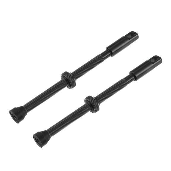 2pcs 80mm Bike Tubeless Valve Stems with Integrated Valve Core Tool for MTB Mountain Road Bicycle Tubeless Rims Black