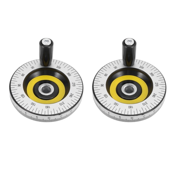 2pcs 80mm Solid Hand Wheel Scale Hand Wheel Mechanical Parts Bakelite Machine Handle Calibrated Handwheel