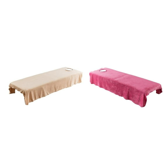 2pcs 80x190cm Velvet Massage Table Cover SPA Bed Topper Sheet