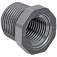 2pcs 839 Series PVC Pipe Fitting, Bushing, Schedule 80, 1" NPT Male x 3