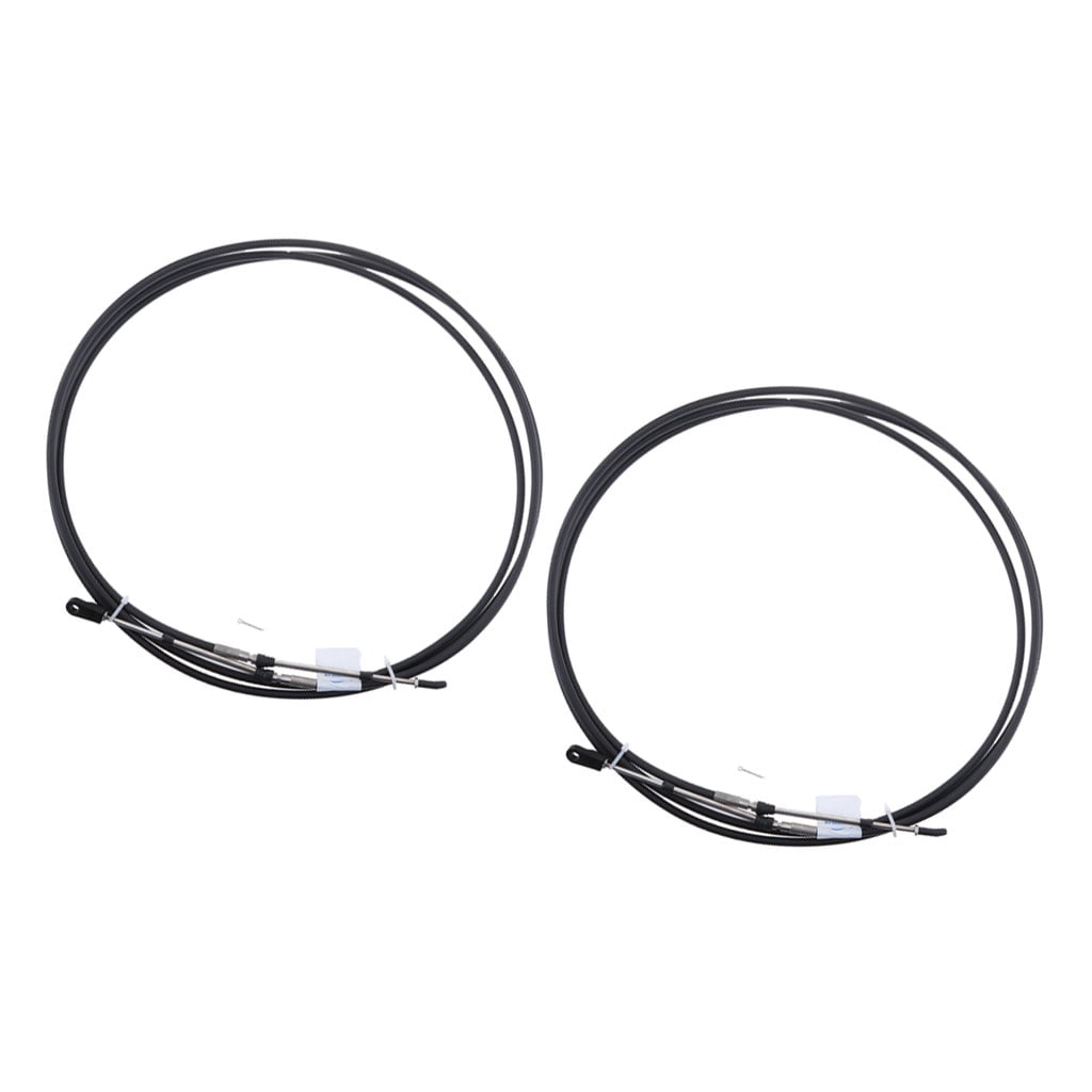 2pcs 8FT Universal Throttle Cable for ATV/ATC Mini Bike, Throttle Control Cables for Outboard ( Solid)