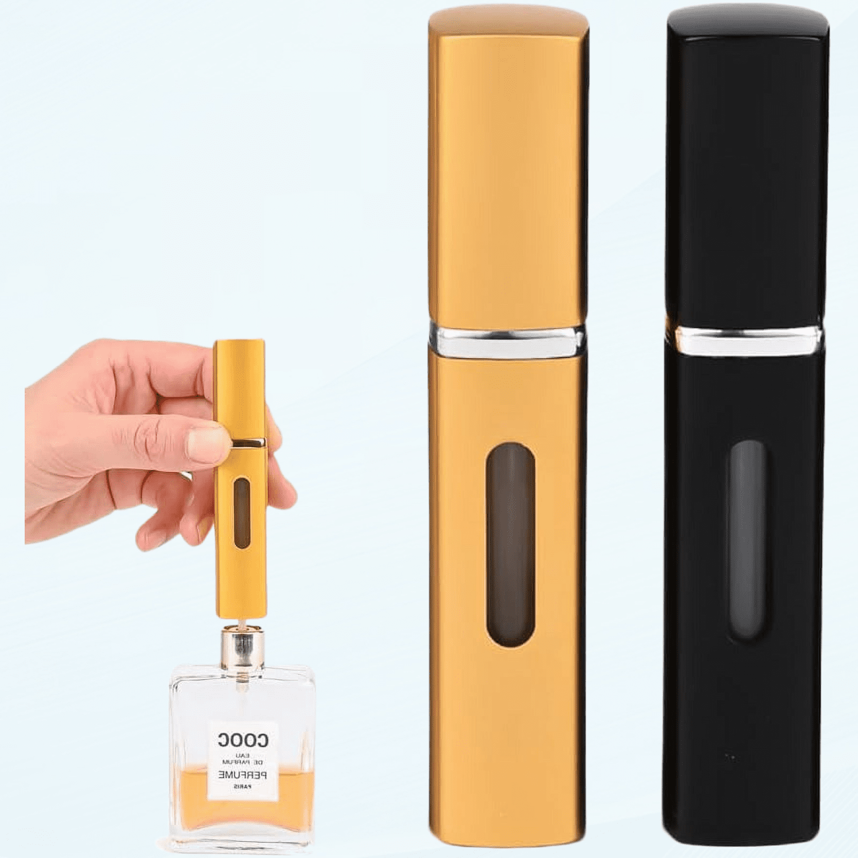 2pcs 8ml Travel Perfume Atomiser Refillable Bottles Portable Mini