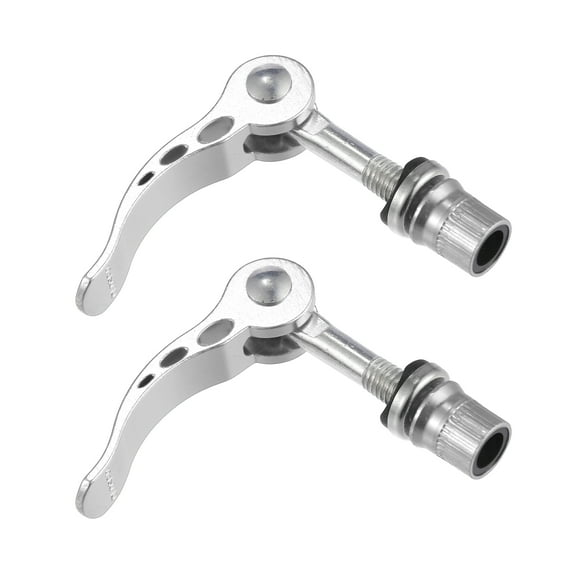 Unique Bargains 2pcs 8mm/0.31in Aluminium Alloy Bicycle Seat Post Quick Release Pin Seatpost Skewer Bolt Silver Tone