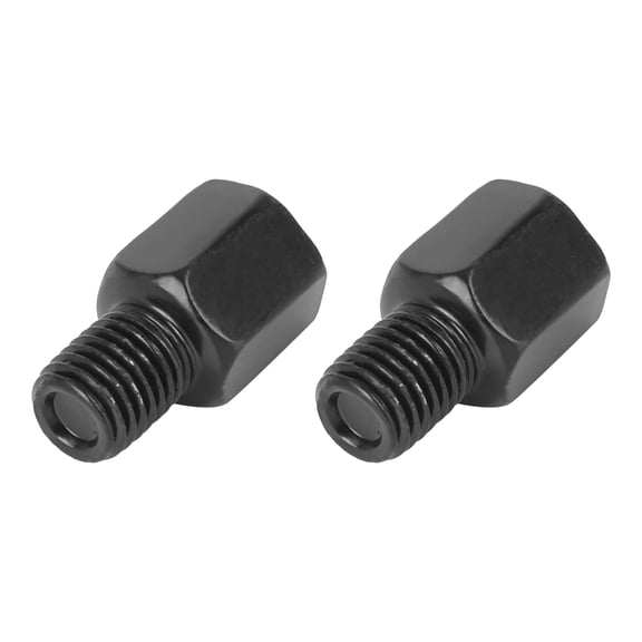 2pcs 8mm LH to 10mm LH Metal Black Motorcycle Rearview Mirror Adapter Bolt Screw