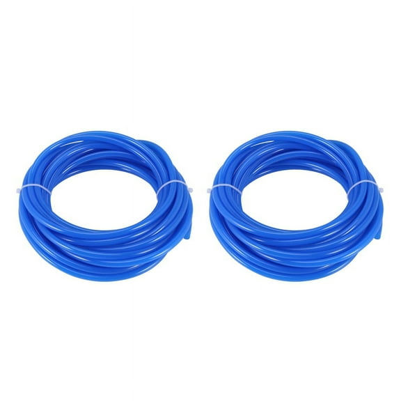 2pcs 8mm(OD) x 5mm(ID) PU Air Tubing Pipe Hose 10 Meter Blue 10M,2 x Polyurethane Tube,blue