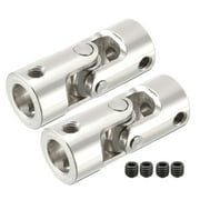 2pcs 8mm to 8mm Rotatable Universal Steering Shaft U Joint Coupler L35XD14