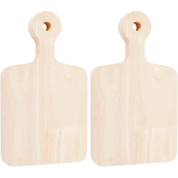 2pcs 9.4x5.4 Inch Rectangle Wooden Sorority Paddle Wooden Tray Plates Unfinished Solid Pine Wood Plates Natural Wooden Display Plate for DIY Crafts Painting Home Decoration