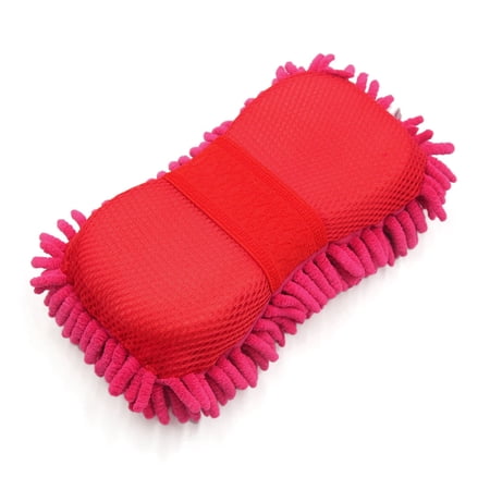 2pcs 9.8" x 5.1" x 2.8" Microfiber Chenille Washing Cleaning Sponge for Auto Car