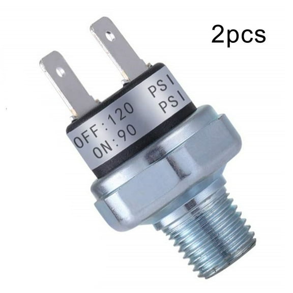 2pcs 90-120PSI Air Compressor Pressure Switch 1/4" NPT 12V/24V For Train