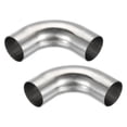 thumbnail image 1 of 2pcs 90 Degree Mandrel Bend Elbow, 1 7/9 Inch OD Steel Exhaust Elbow Exhaust Piping Connector 304 Stainless, 1 of 5