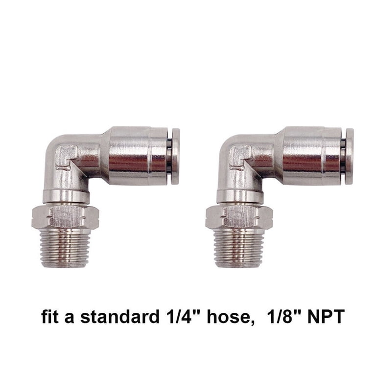 Viair 11854-BP 1/8 NPT(F) to 1/8 Airline 90 Degree Swivel Elbow Fitting (10 Pcs) Dot Approved