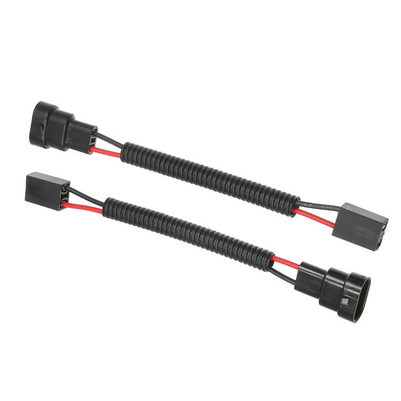Unique Bargains 2pcs 9006 Male to H7 Female Extension Wire Headlight Socket Adapter Pigtail Universal for Car