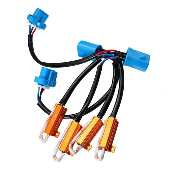 2pcs 9007 HB5 9004 DC 12V Error Free Load Resistor Wiring Harness Adapters for LED Headlight Daytime Running Light