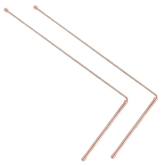 2pcs 99.9% Copper Probe Rod Metal Detector Rod Divining Dowsing Rods For Water Treasure Gold Lost Items Finding Tools