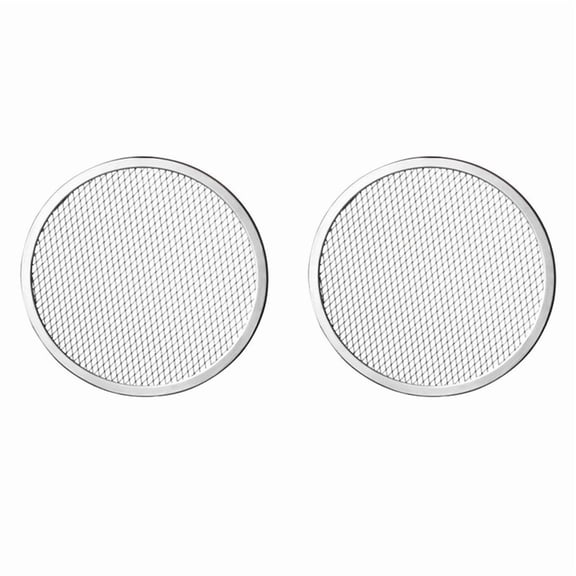 2pcs 9inch Aluminum Seamless Rim Pizza Baking Screen - Perfect Crisp, Enhanced Airflow