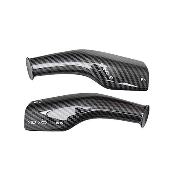 2pcs ABS Carbon Fiber Car Gear Shift Knob Trim Cover For Tesla Model 3/Y