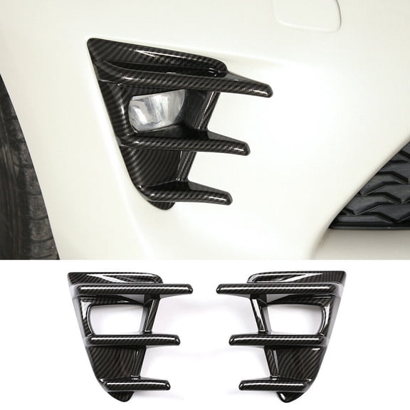 2pcs ABS Carbon Fiber pattern Car Exterior Front Fog Light Lamp Decorative Cover Trim for Toyota 86 GT86 2016-2020