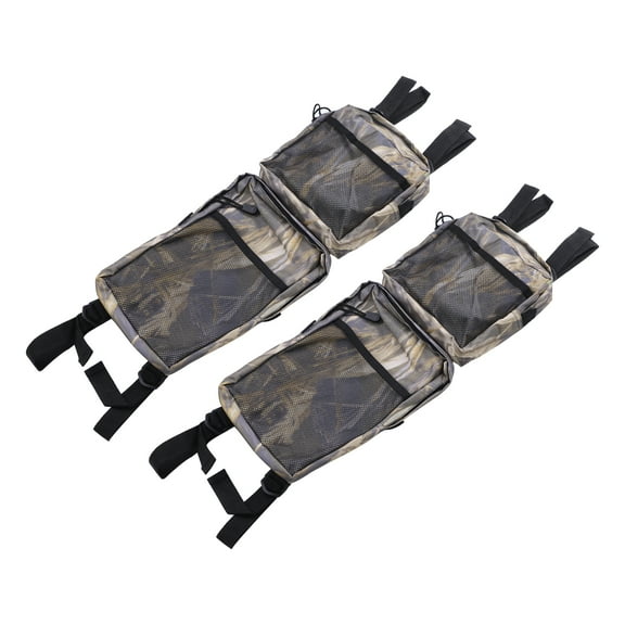 Unique Bargains 2pcs ATV Fender Cargo Storage Bag Saddle Bags with Zipper for Polaris Sportsman for Yamaha Camouflage