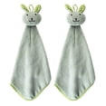 thumbnail image 1 of 2pcs Absorbent Hand Towel Set Chenille Microfiber Soft Kitcken Wash Towel with Rope Hanging, Cute Cartoon Rabbit Head Coral Fleece Water Absorbent Hand Towel Scarf, 1 of 8