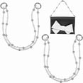 thumbnail image 1 of 2pcs Acrylic Beads Chain Strap Replacement 26 Inch Handbag Decoration Chain Double Clear Beads Purse Chain Handles with Spring Gate Rings for Women Purse Underarm Bag Chain Accessories, 1 of 5
