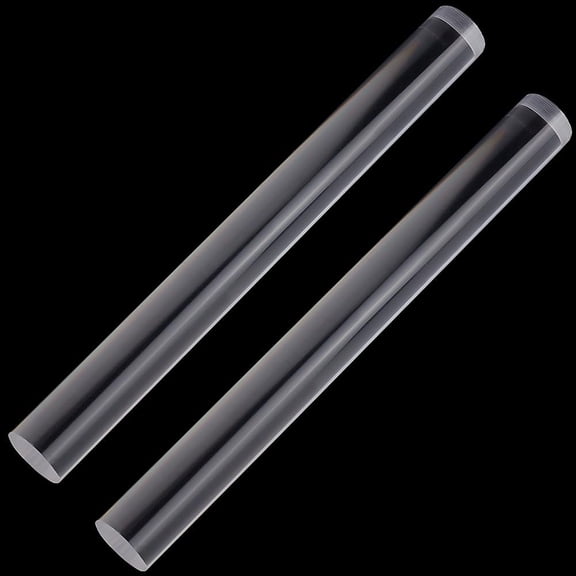 2pcs Acrylic Clay Roller 7.67 x 0.78 Inch Rolling Clay Bar Plastic Round Tube Roller Polymer Clay Rod Fondant Rolling Pin