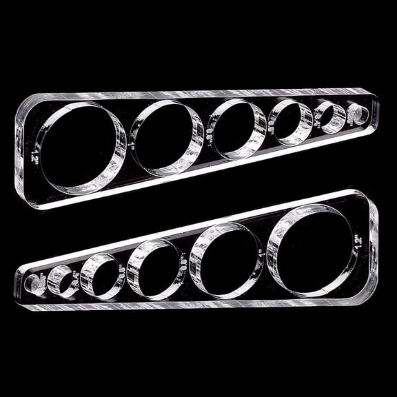 2pcs Acrylic Doll Eyeball Gauge Board Rulers for Making Doll Eyes Tools Clear 13.5x3.75x0.75cm