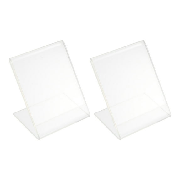 2pcs Sign Holder Shape Side Insert Table Menu Display Stand for Photo Frames Classroom Restaurants Promotions