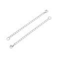 2pcs Adabele 925 Sterling Silver 5 inch Chain Extender Removable