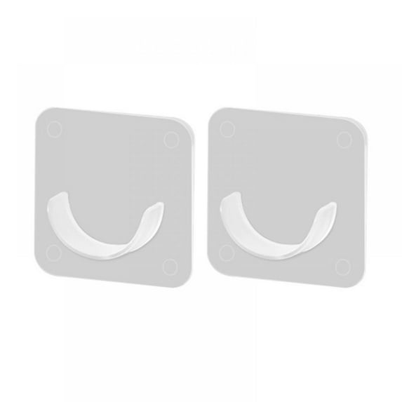 2pcs Adhesive Shower Curtain Rod Holder | No Drilling | Invisible Transparent Rod Retainer