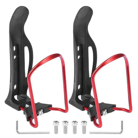 2pcs Adjustable Bicycle Water Drink Bottle Holder Cages Carrier Rack Aluminum Alloy Red