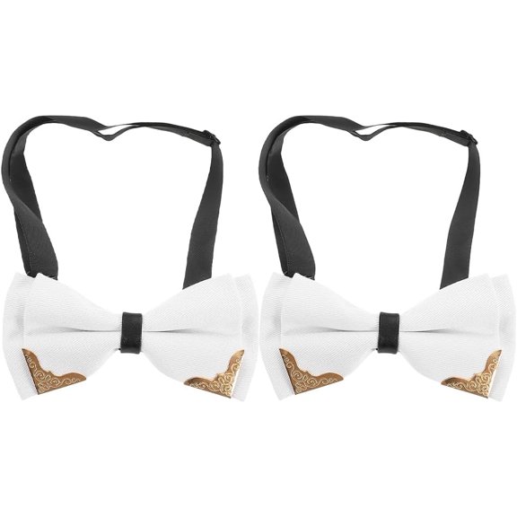 2pcs Adjustable Bow Ties: Pre-Tied Bow Tie Wedding Tuxedo Bowtie For Men Tuxedo Bowtie For Wedding Groom Groomsmen Formal Occasions