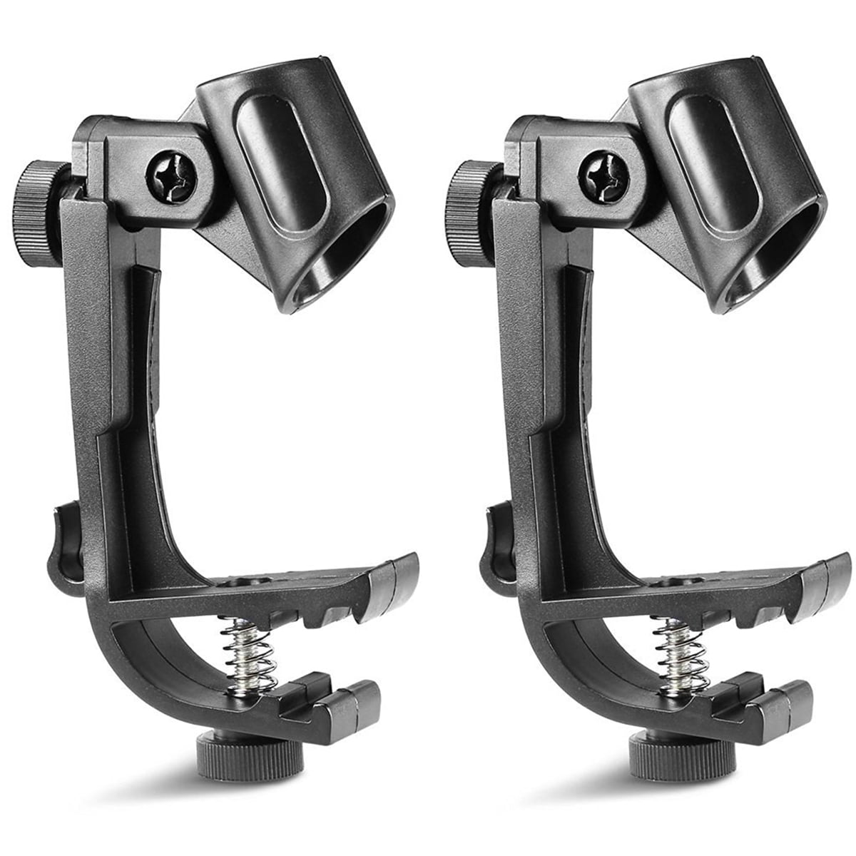 2pcs Adjustable Clip On Drum Mount Microphone Mic Clamps Holder Groove