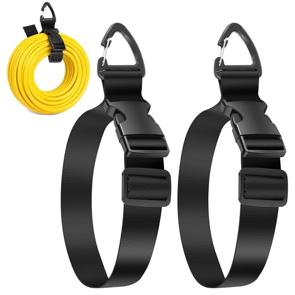 2pcs Adjustable Extension Cord Holder Organizer with Triangle Clip 45/55cm Extension Cord Storage Strap Cable Holder Hanger Strap for Hose Tool Cable