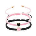 thumbnail image 1 of 2pcs Adjustable Handmade Heart Shape Friendship Bracelets For Lover Friends Jewelry Bracelets Set Valentines Couple Day, 1 of 7