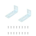 thumbnail image 1 of 2pcs Adjustable L Shaped Metal Corner Bracket Iron Heavy Duty Black 90 Degree Angle Corner Shelf Brackets for Furniture Mounting, 1 of 3