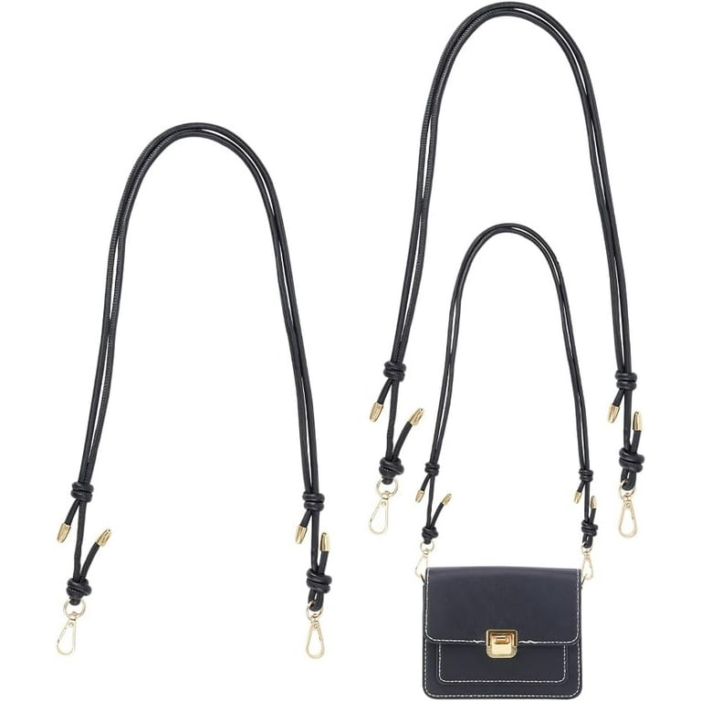 2pcs Adjustable PU Leather Purse Strap Thin Crossbody Bag Strap